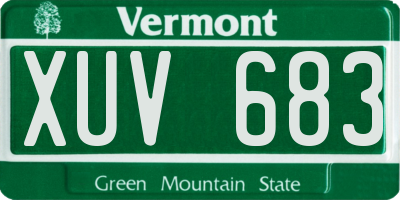 VT license plate XUV683