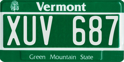 VT license plate XUV687
