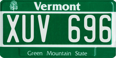 VT license plate XUV696