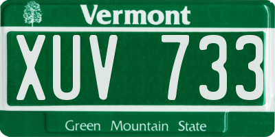 VT license plate XUV733