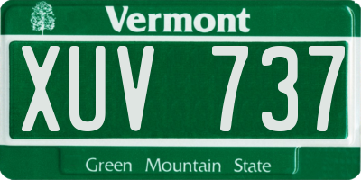 VT license plate XUV737