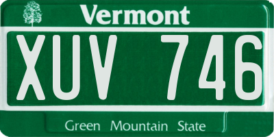 VT license plate XUV746