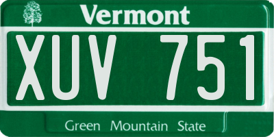 VT license plate XUV751