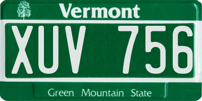 VT license plate XUV756