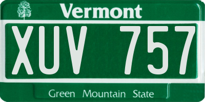 VT license plate XUV757
