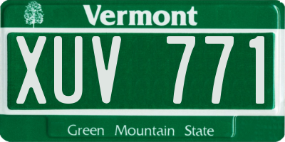VT license plate XUV771