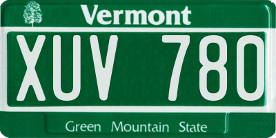 VT license plate XUV780