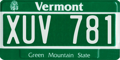 VT license plate XUV781