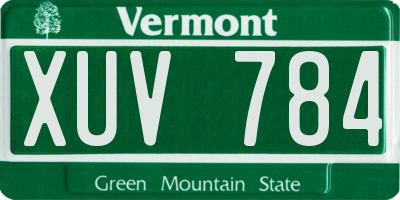 VT license plate XUV784