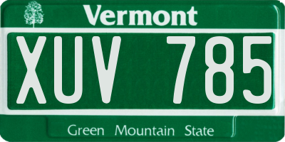 VT license plate XUV785