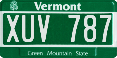 VT license plate XUV787