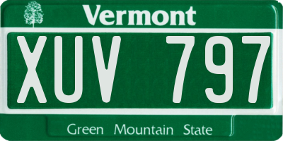VT license plate XUV797