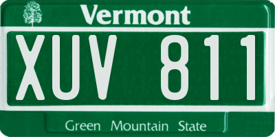 VT license plate XUV811