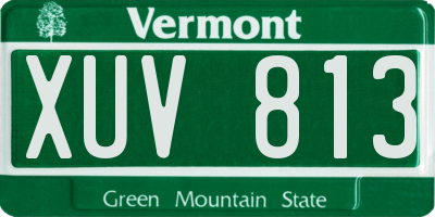 VT license plate XUV813