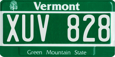 VT license plate XUV828