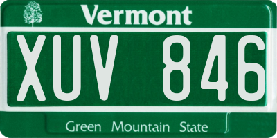 VT license plate XUV846