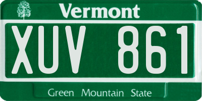 VT license plate XUV861