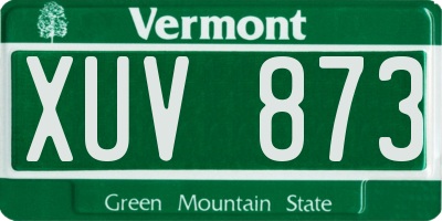 VT license plate XUV873