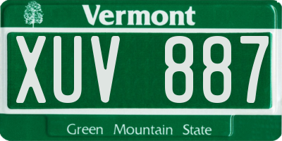 VT license plate XUV887