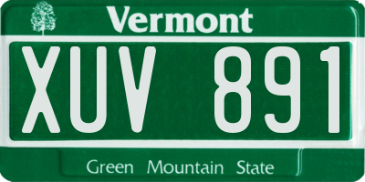 VT license plate XUV891