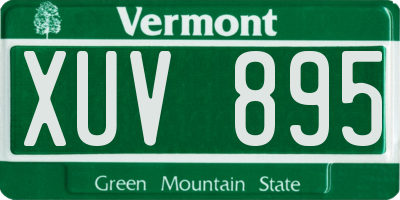 VT license plate XUV895