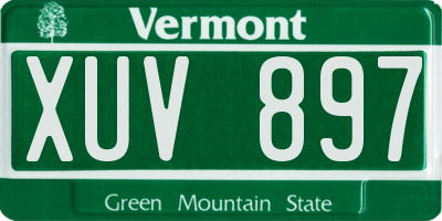 VT license plate XUV897