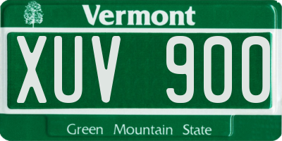 VT license plate XUV900