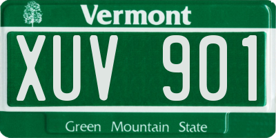 VT license plate XUV901