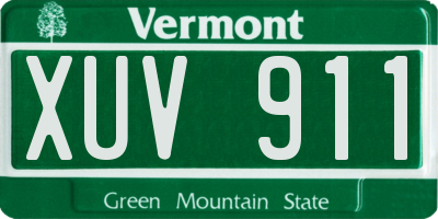 VT license plate XUV911