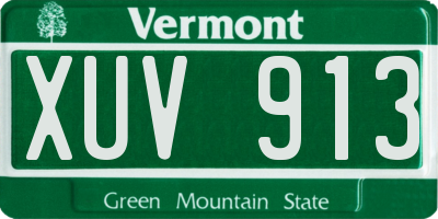 VT license plate XUV913