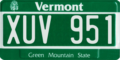 VT license plate XUV951