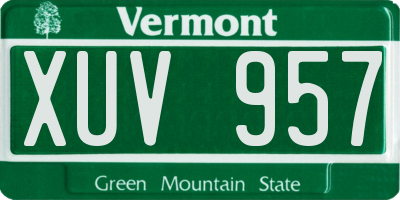 VT license plate XUV957