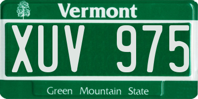 VT license plate XUV975