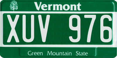 VT license plate XUV976