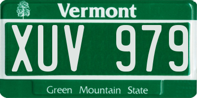 VT license plate XUV979