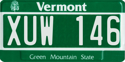VT license plate XUW146