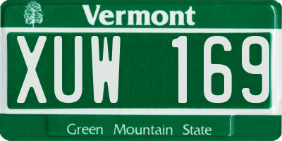 VT license plate XUW169