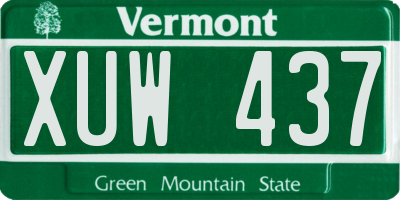 VT license plate XUW437