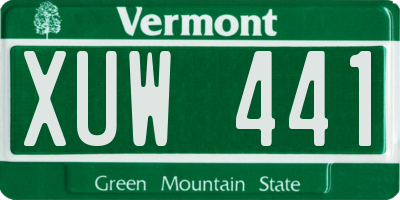 VT license plate XUW441