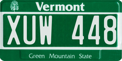 VT license plate XUW448