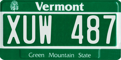 VT license plate XUW487