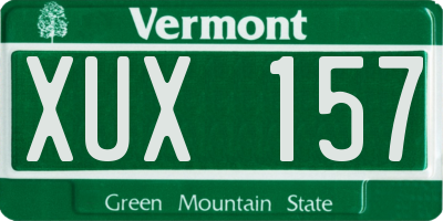 VT license plate XUX157