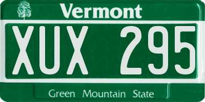 VT license plate XUX295