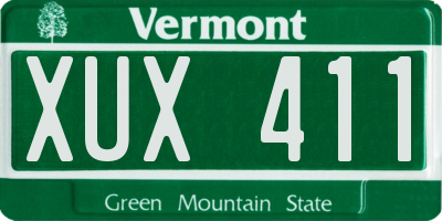 VT license plate XUX411