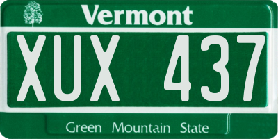 VT license plate XUX437