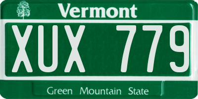 VT license plate XUX779
