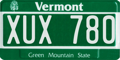 VT license plate XUX780