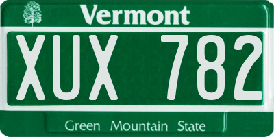 VT license plate XUX782