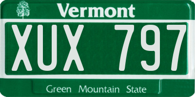 VT license plate XUX797