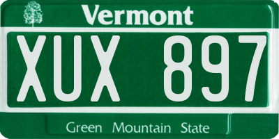 VT license plate XUX897